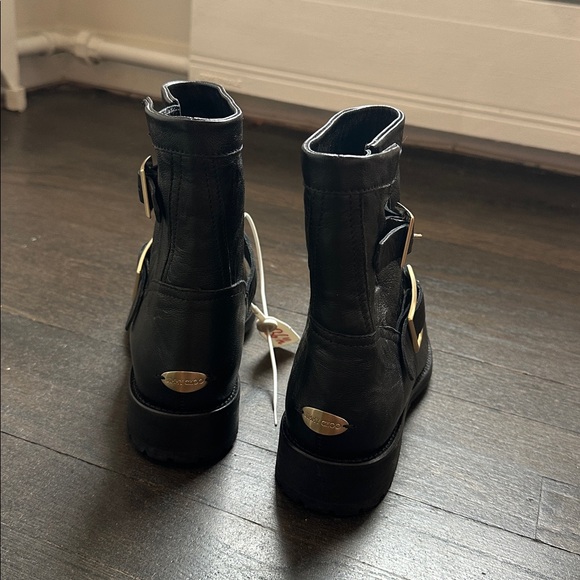 Jimmy Choo Youth buckled crinkled-leather ankle boots in black, size 36.5 - Picture 4 of 5